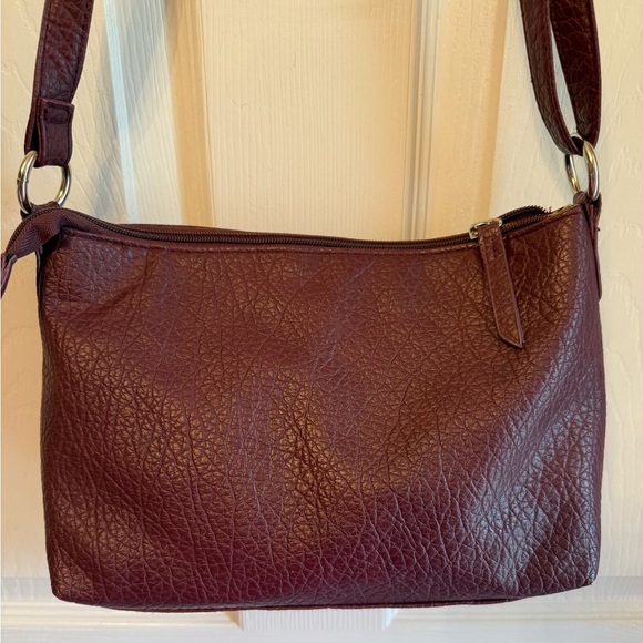 Rosetti Burgundy/Brown Faux Leather Purse/Shoulder Bag Preowned - Picture 3 of 11